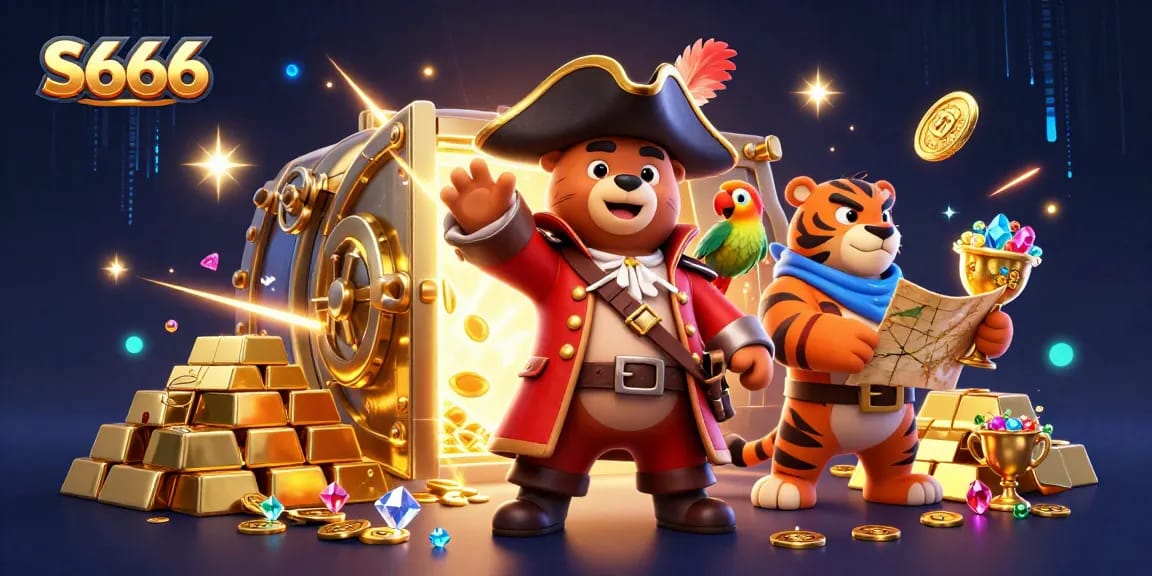Experience thrilling adventures at S666 with a vibrant pirate theme and exciting treasure elements.