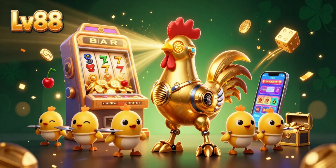 Experience the thrill of winning at Lv88 with golden robots and dynamic casino games!
