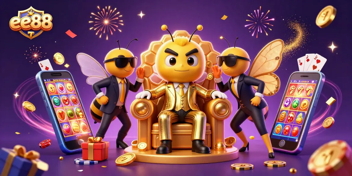 Win big with ee88's immersive 3D casino experience featuring a bumblebee mob boss.